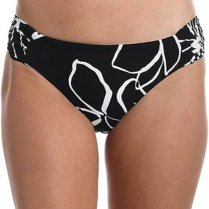 La Blanca Women's Side Shirred Hipster Bikini Swimsuit Bottom, Black//Moonlit